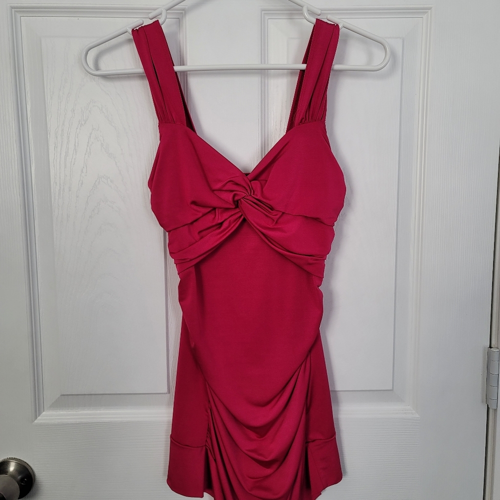 Pink silky tank